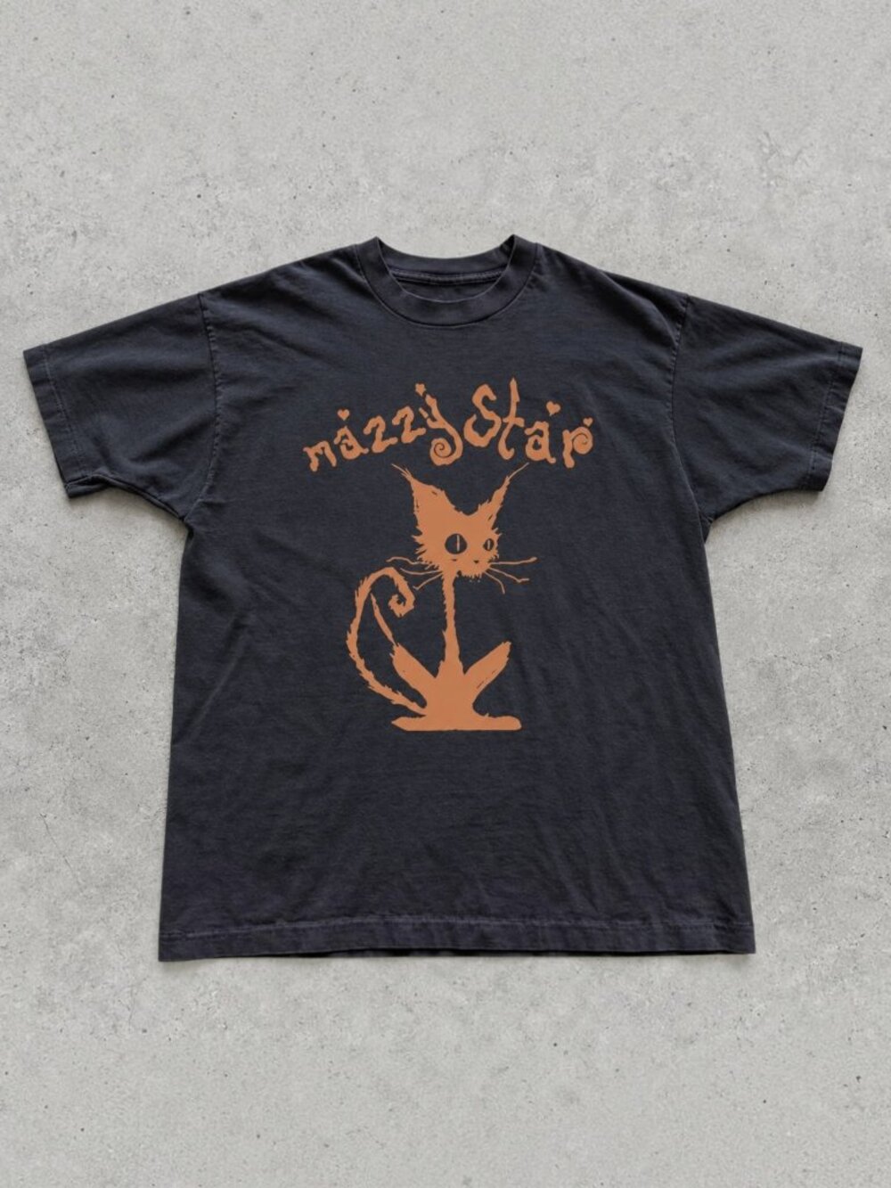 Gildan Mazzy Star Cat Black Graphic T-Shirt